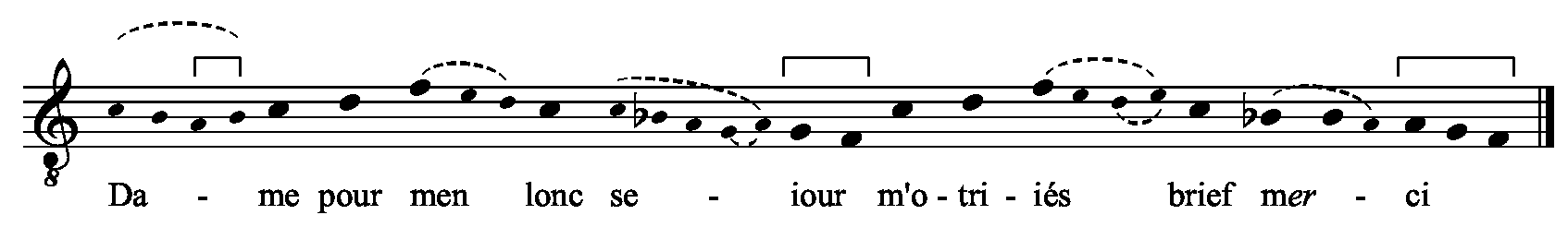 Refrain musical notation